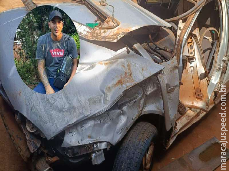 Motorista morre e esposa fica ferida após carro capotar na MS-395