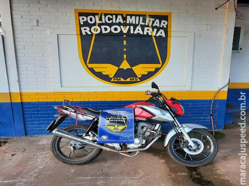 BPMRv recupera motocicleta com registro de roubo/furto durante fiscalização na MS-164