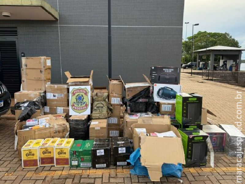 Carga de mercadorias estrangeiras é apreendida em residência durante operação da PF