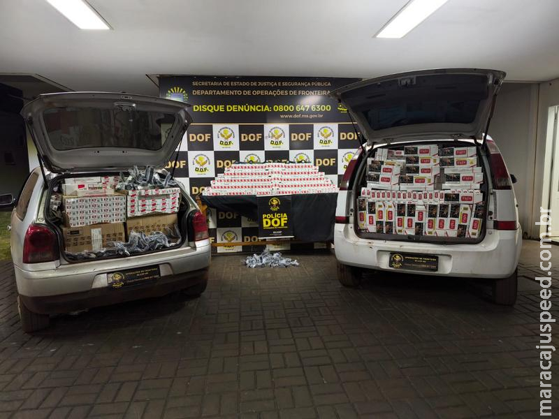 DOF apreende dois veículos com cigarros contrabandeados em Dourados