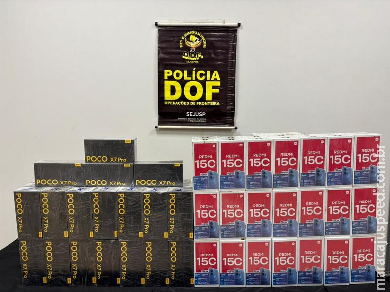 DOF apreende mais de cem aparelhos de telefone celular que seriam entregues em São Paulo