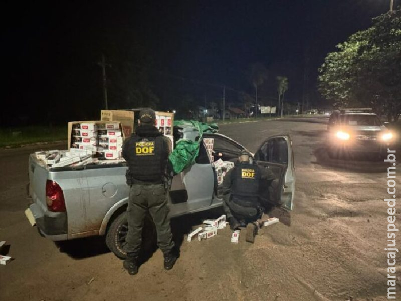 DOF apreende Montana carregada com 2 mil pacotes de cigarros contrabandeados