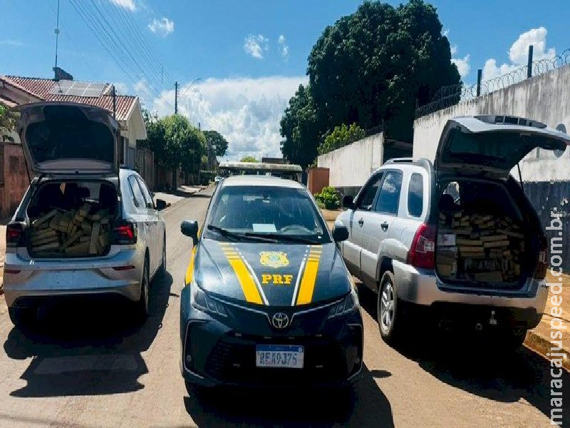 Dois são presos com 383 quilos de maconha em veículo que saiu de Deodápolis 