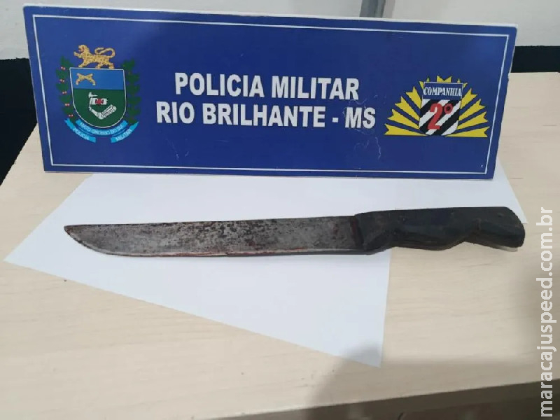 Homem é preso após tentar matar desafeto com facão em Prudêncio Thomaz