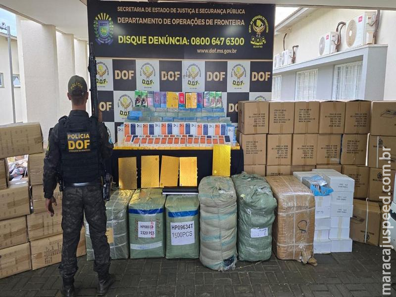 Pai e filho são presos pelo DOF em Maracaju com carga de 