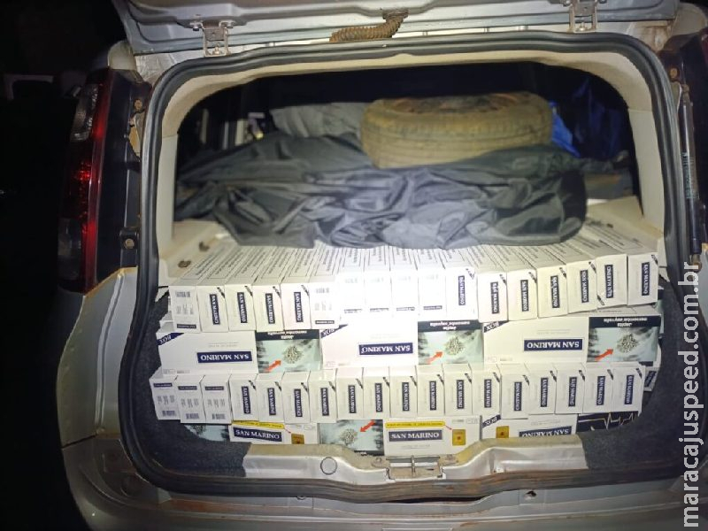 PM apreende 700 pacotes de cigarros contrabandeados no Distrito de Nova Itamarati