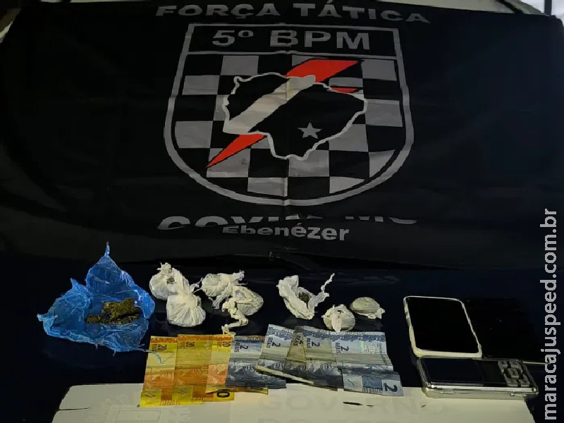  PM - MS Polícia Militar prende jovem e apreende adolescente por tráfico de drogas em Rio Verde