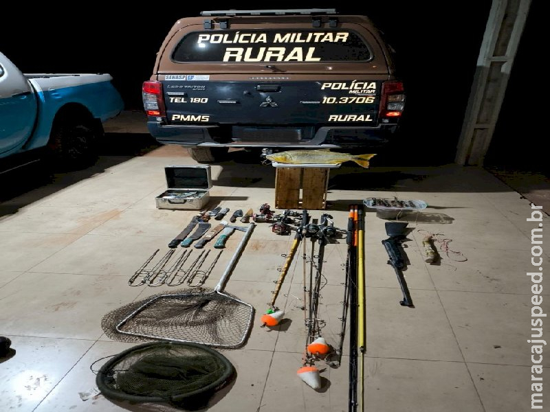 PM Rural prende dois homens por porte ilegal de arma e pesca proibida em Amambai 
