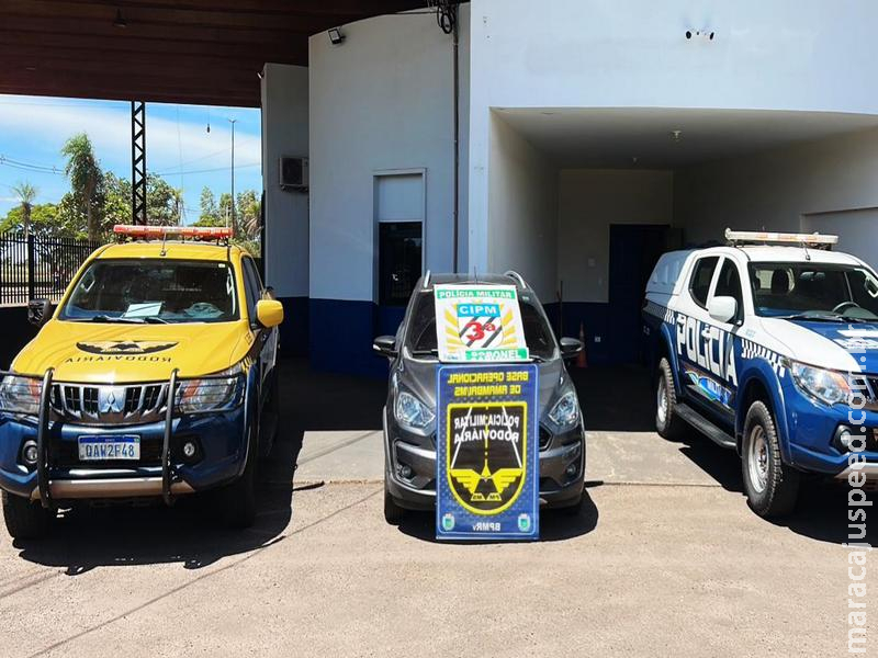 PMRv recupera veículo roubado e prende dois suspeitos na MS-289