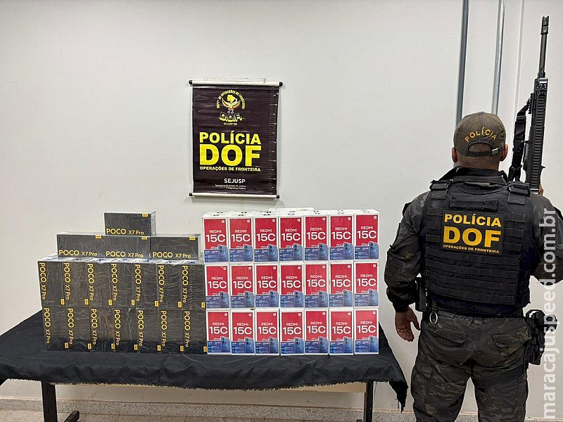 Polícia apreende carga de celulares contrabandeados avaliada em R$ 310 mil 