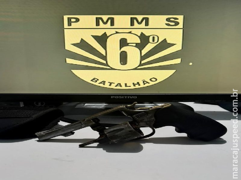 Polícia Militar apreende arma de fogo após denúncias de disparos em Corumbá