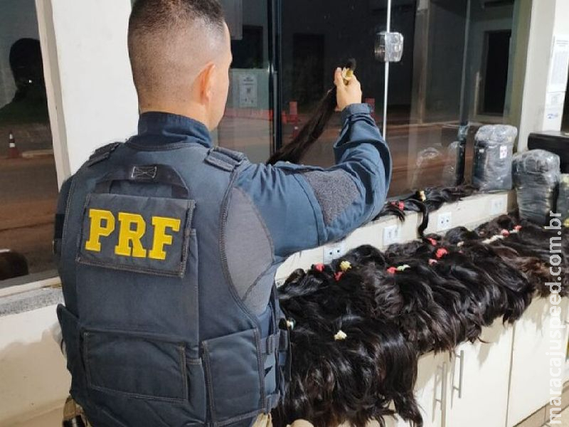 PRF apreende 59 kg de cabelo humano  