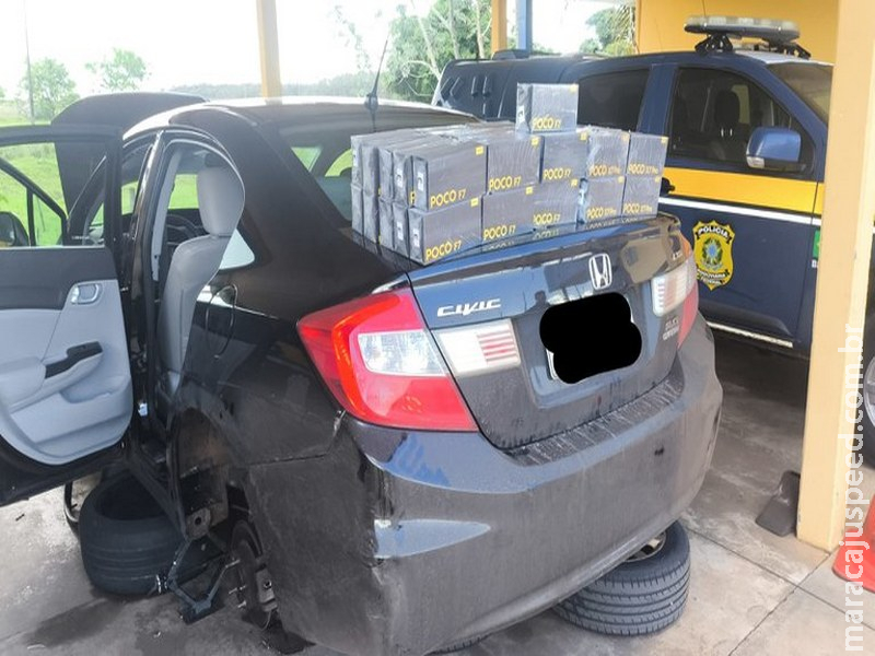 PRF apreende mercadorias estrangeiras na BR-267