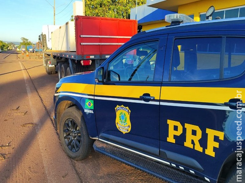 PRF apreende reboque adulterado em Água Clara (MS)