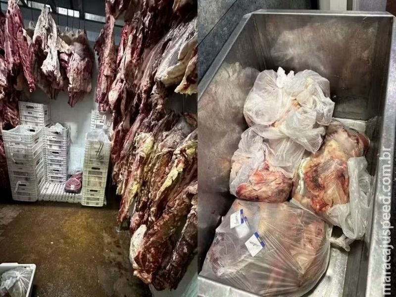 Vigilância sanitária apreende 2 toneladas de carne imprópria em supermercado 