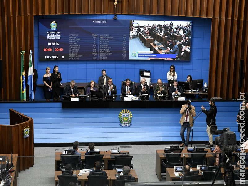 Aliança entre poderes e trabalho pelo desenvolvimento socioeconômico de MS marcam abertura do ano legislativo