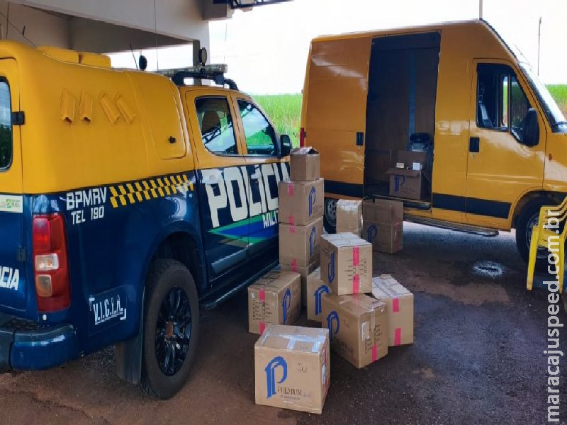 BPMR apreende perfumes contrabandeados na MS-276, em Nova Andradina 