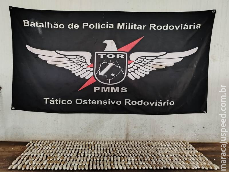 BPMRv apreende cápsulas de cocaína durante fiscalização na MS-040