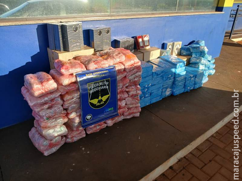 BPMRv apreende mercadorias após perseguição na MS-145