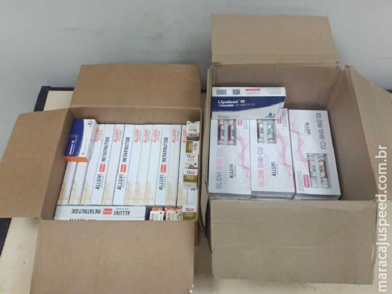 Carga de medicamentos emagrecedores e contrabando é apreendida na MS-345