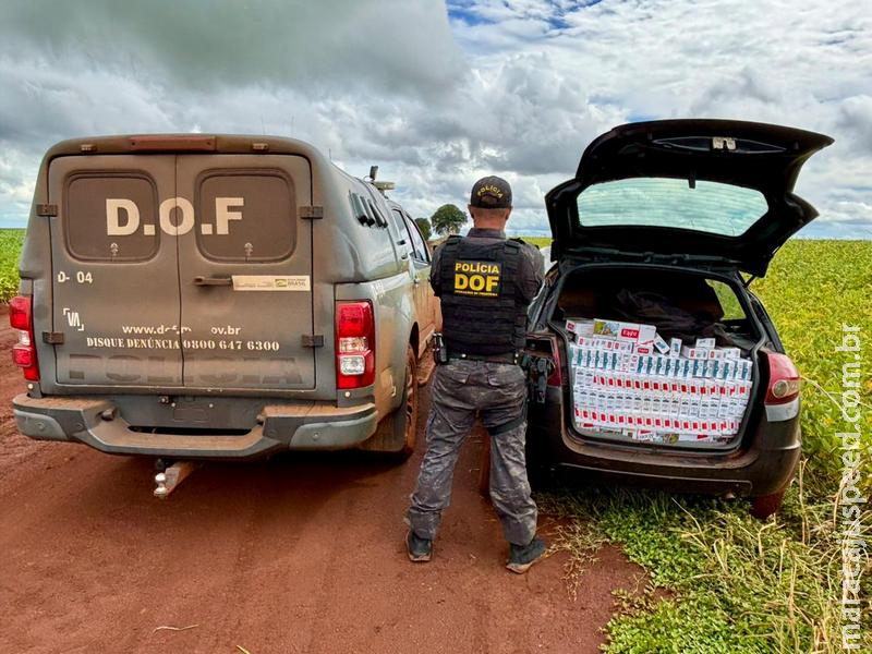 DOF apreende carro com cigarros contrabandeados em Itaporã