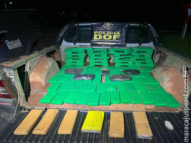 DOF apreende mais de cem quilos de drogas em fundo falso de veículo