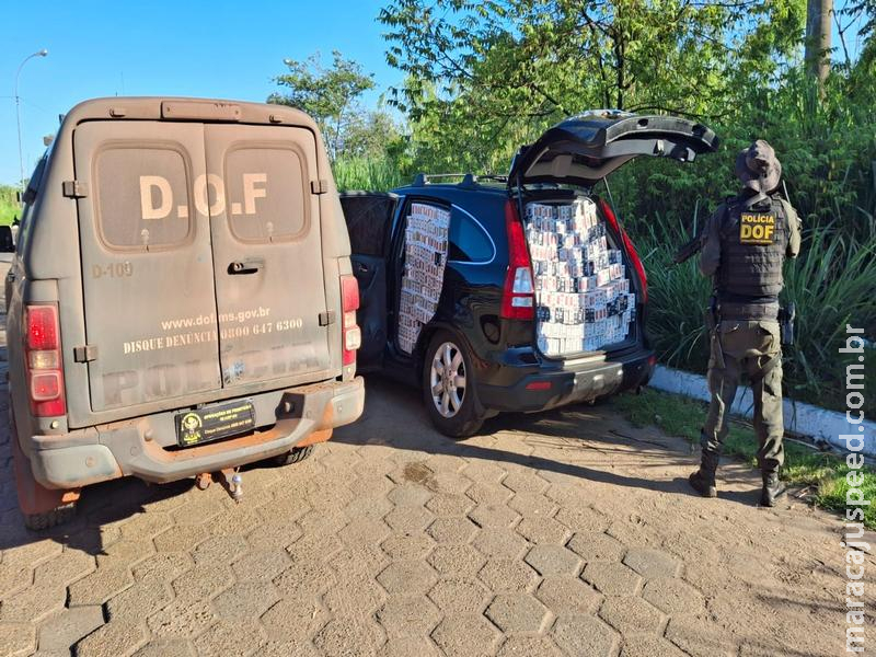 DOF apreende mais de R$ 150 mil em cigarros contrabandeados do Paraguai em Batayporã