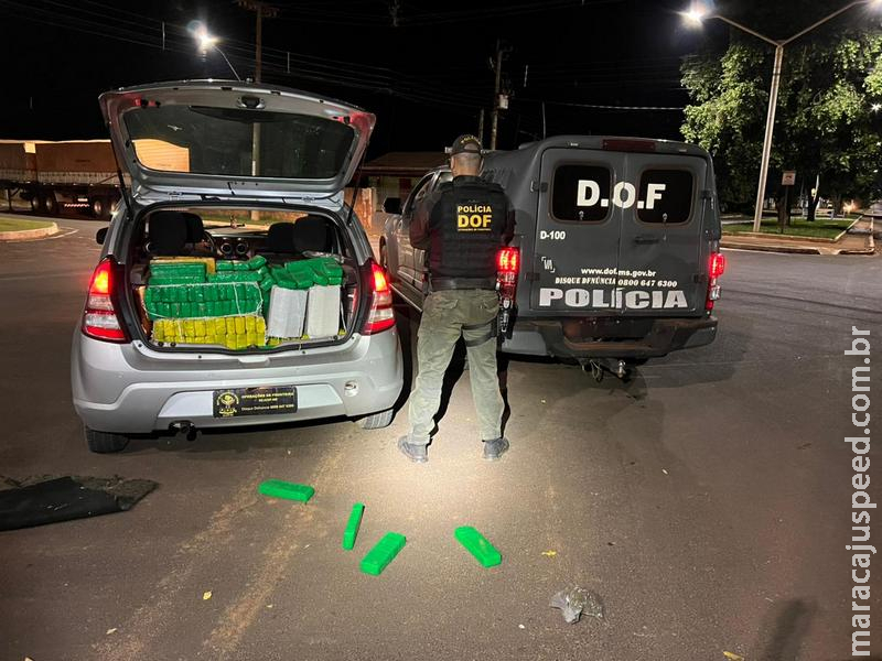 DOF apreende veículo com carga de maconha e skunk em Iguatemi