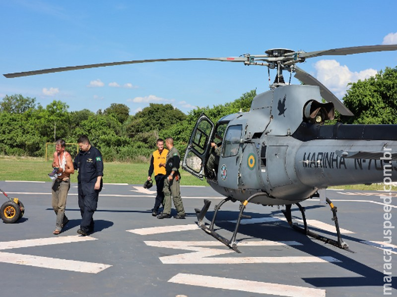 Em 24 horas: Marinha faz dois resgates aéreos no Pantanal do Paiaguás