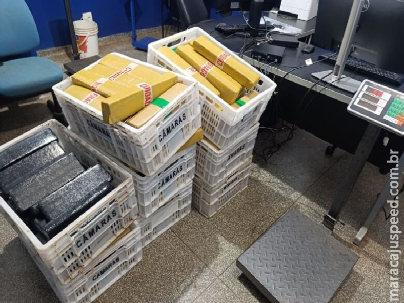 Grande carregamento de droga é interceptado após perseguição em Ponta Porã