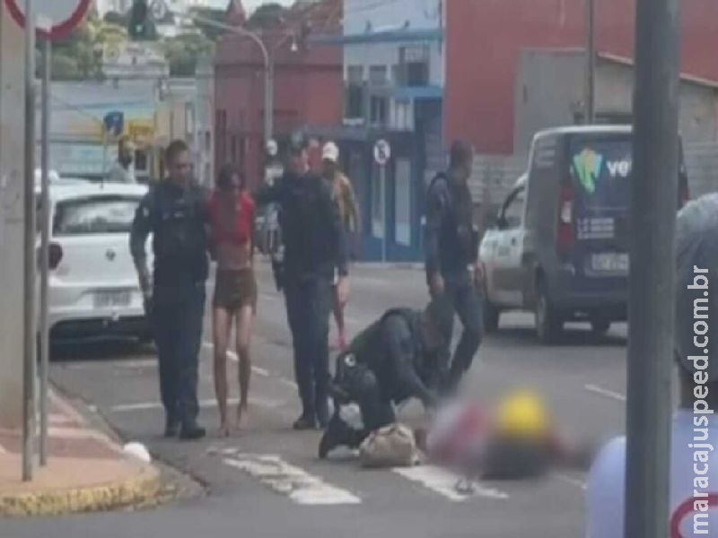 Individuo tenta pegar arma de policial e é baleado na Av. Calógeras 