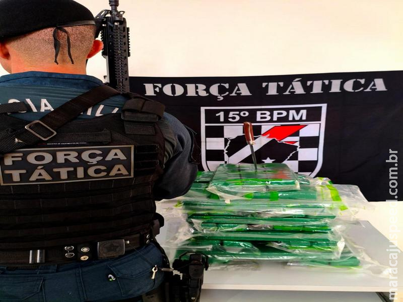 Maracaju: Força Tática intercepta jovem com 34,5 kg de maconha em ônibus no Terminal Rodoviário