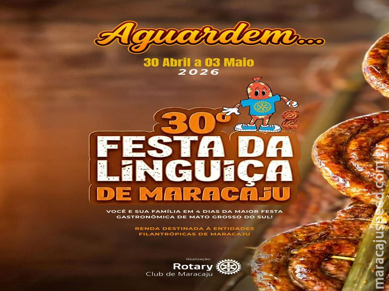 Maracaju se prepara para a 30ª Festa da Linguiça com shows nacionais e entrada franca