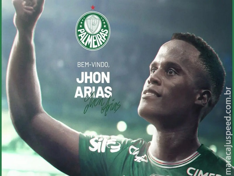 Palmeiras anuncia a contratação de Jhon Arias