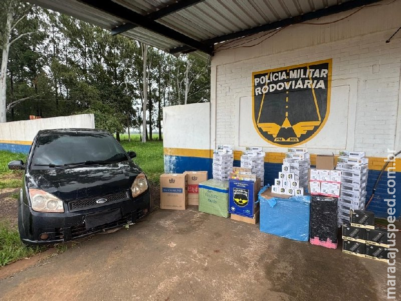 PMR apreende carga de contrabando avaliada em R$ 84 mil na MS-164 
