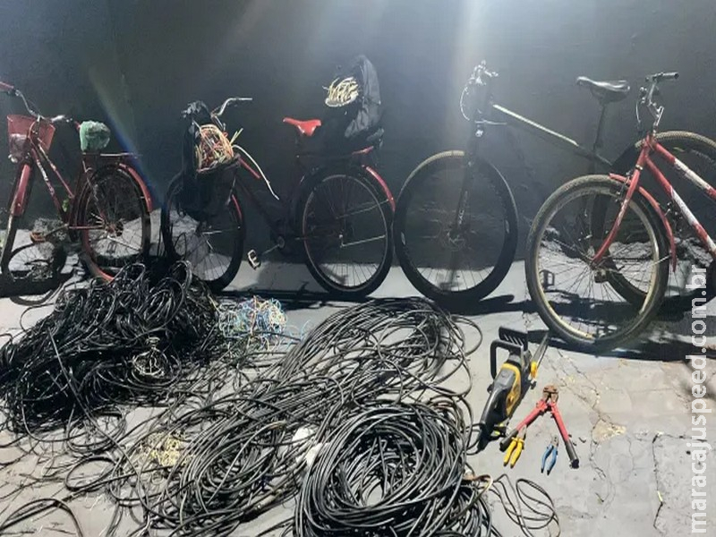 Polícia Civil prende em flagrante autores de furto de fiação elétrica e receptador em São Gabriel do Oeste