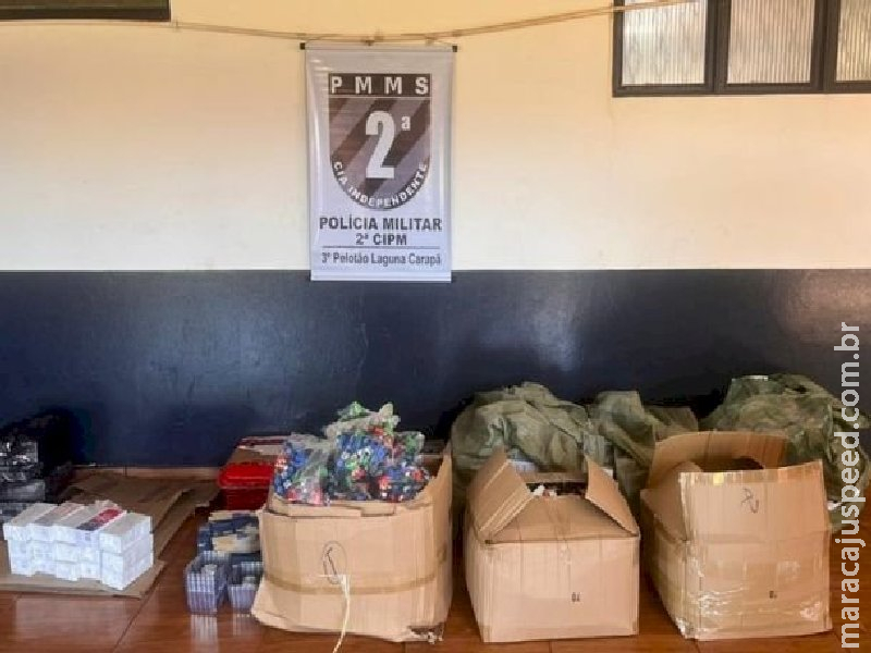 Polícia Militar apreende R$ 46 mil em mercadorias ilegais durante fiscalização em Laguna Carapã 