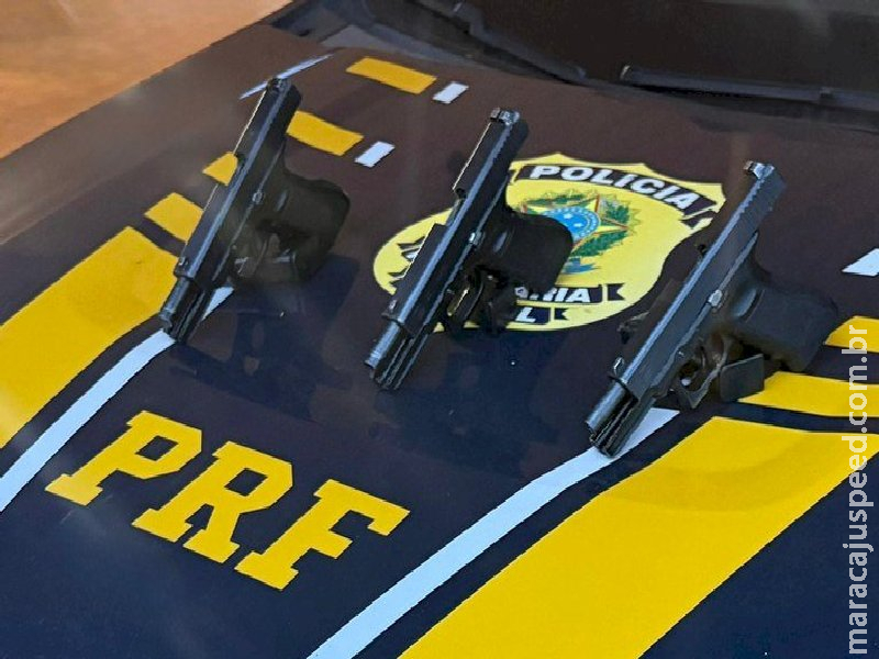 PRF prende mulher com pistolas presas ao corpo em Ponta Porã (MS) 