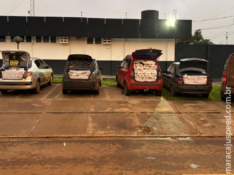 Quatro são presos com 3,2 mil pacotes de cigarros e mercadorias do Paraguai
