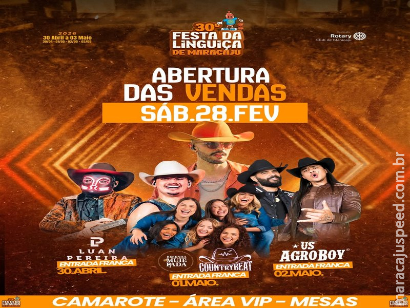 30ª Festa da Linguiça de Maracaju iniciou vendas de ingressos no sábado (28/02)