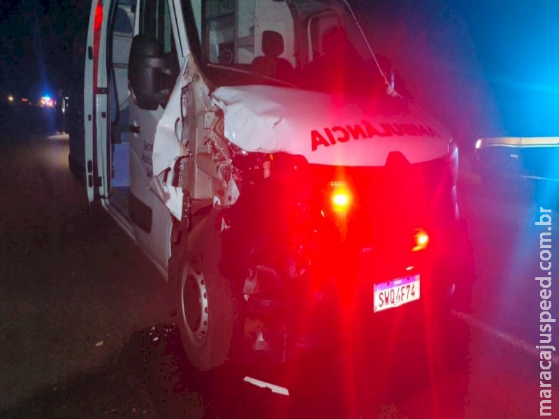 AGORA: Mulher morre após ser atropelada por ambulância de Ponta Porã na BR-463