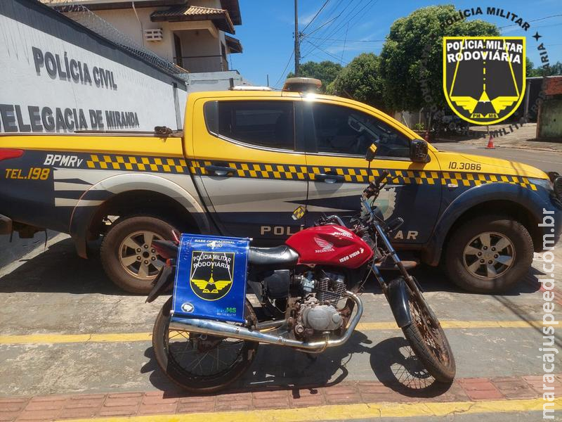 BPMRv apreende motocicleta com sinais identificadores adulterados na MS-446