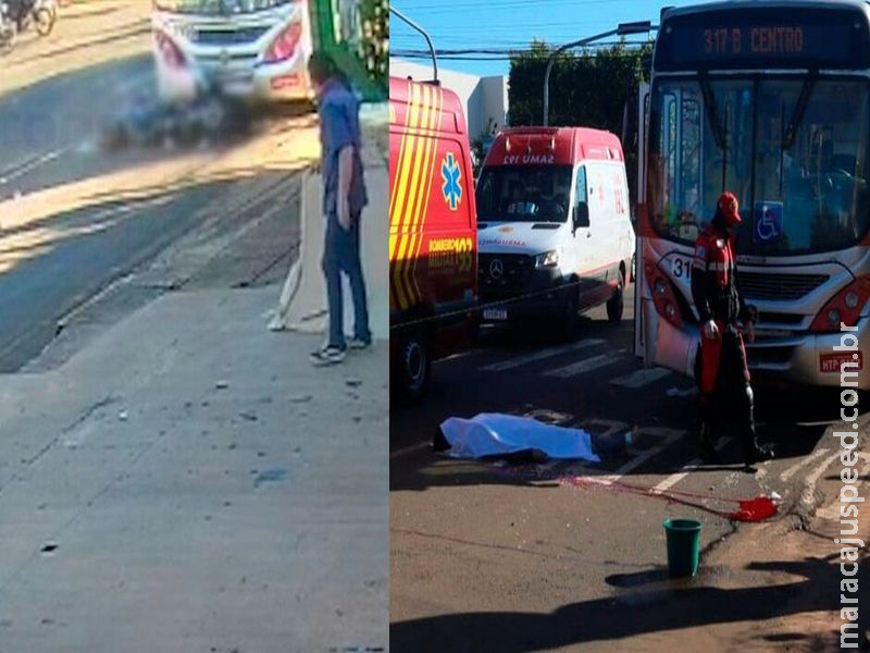 Câmera flagrou ônibus furando sinal e matando motociclista na Brilhante