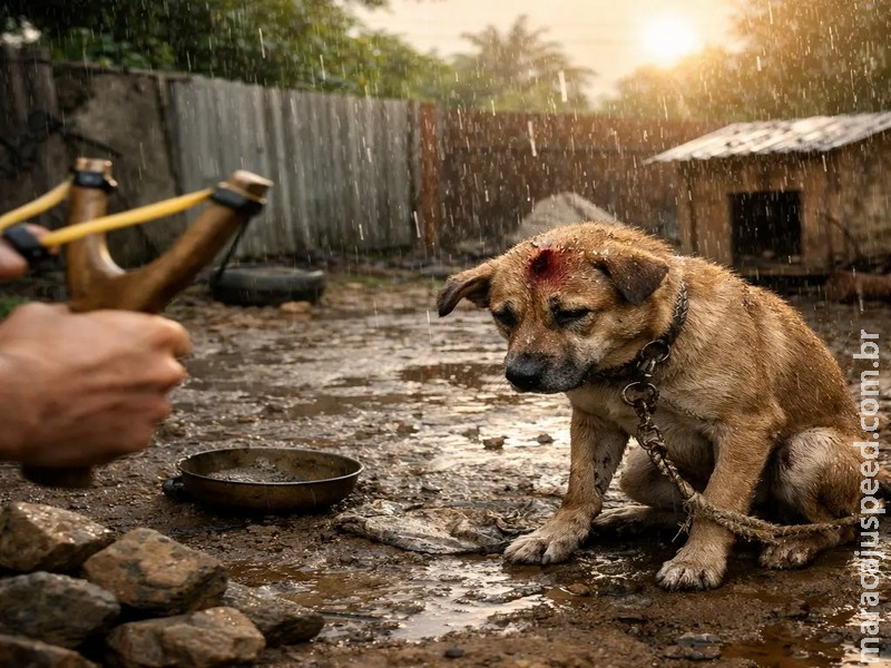 Denúncia aponta maus-tratos contra cachorro em bairro de Sidrolândia