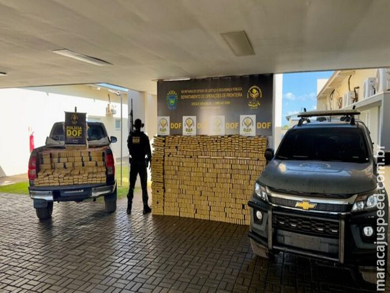 DOF apreende mais de duas toneladas de maconha em caminhonete furtada
