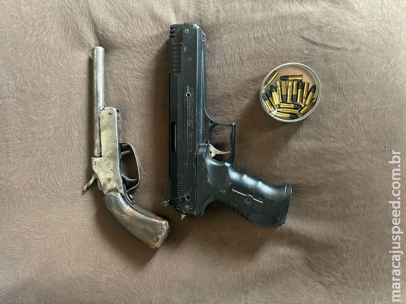 Em Camapuã, Polícia Civil cumpre busca domiciliar, apreende arma e munições e prende investigado por violência doméstica
