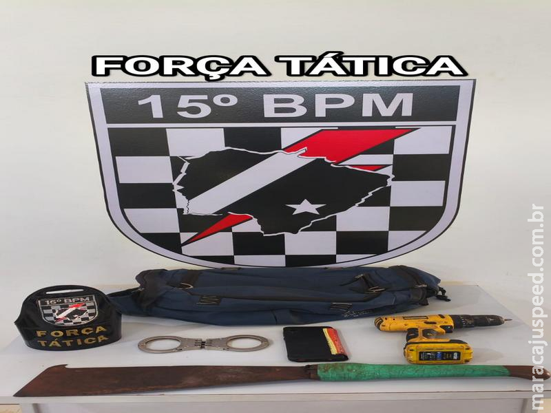 Força Tática captura foragido com 48 passagens pela polícia após invasão de domicílio em Maracaju