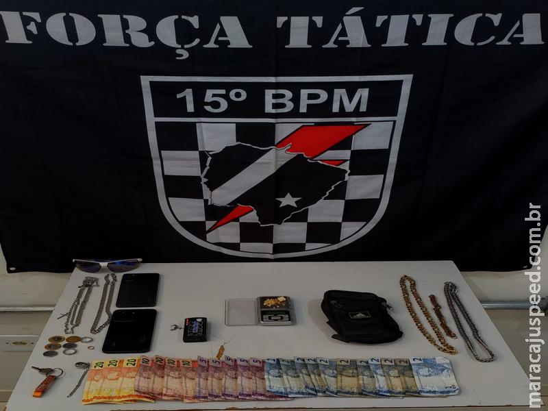 Força Tática desarticula ponto de venda de drogas na Vila Juquita em Maracaju