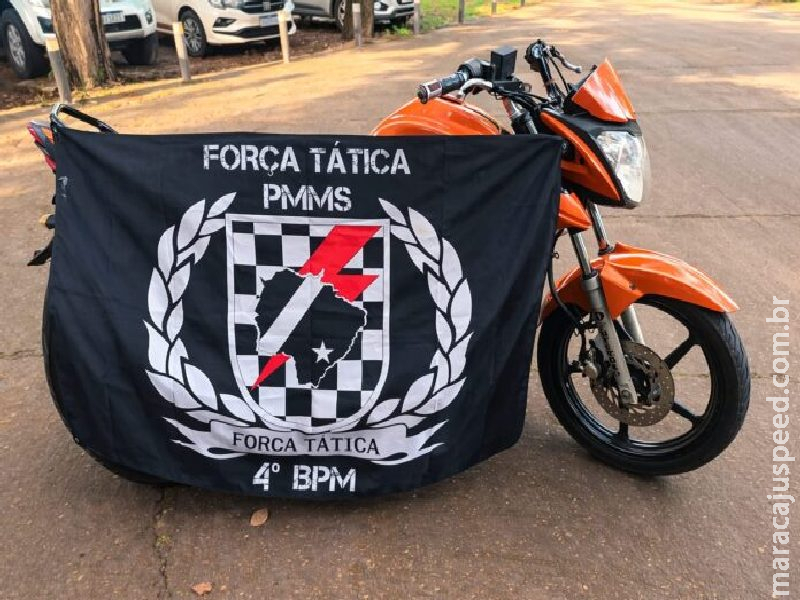 Força Tática recupera motocicleta furtada durante patrulhamento em Ponta Porã