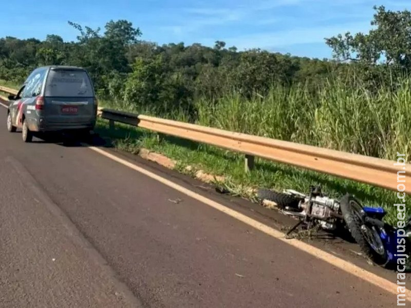 Homem é encontrado morto ao lado de moto em rodovia na Serra de Maracaju